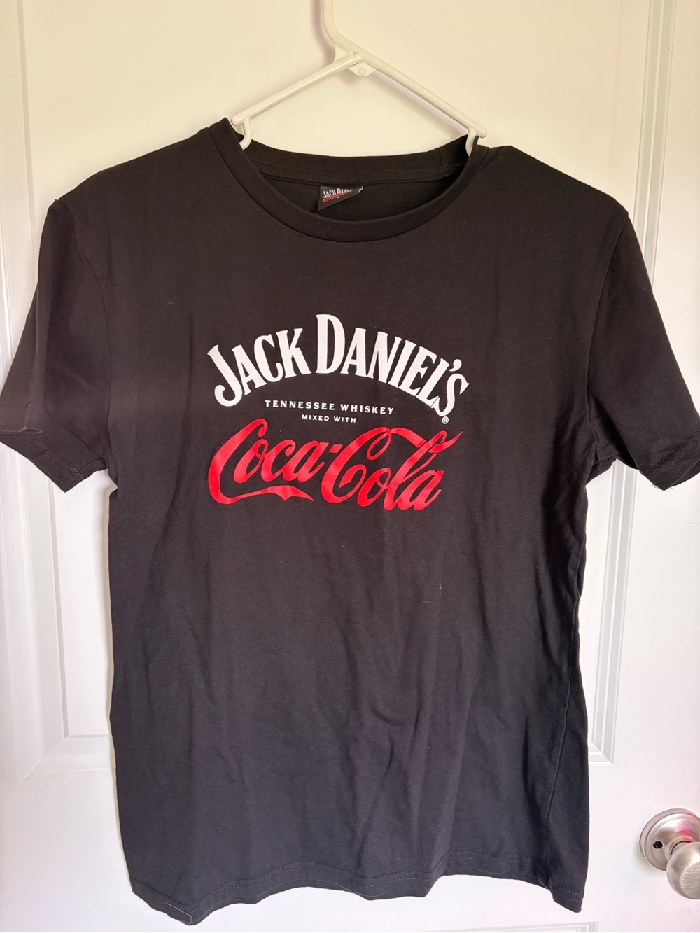 Jack Daniels Black Tee with Red Coca-Cola Logo